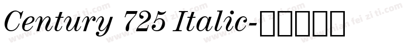Century 725 Italic字体转换